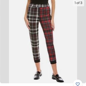 Alice and Olivia plaid joggers size small